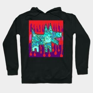 dog puppy abstract art graffiti Hoodie